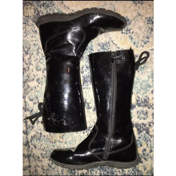 Naturino Italy Kids Black Patent Boot Knee High EU 33 - Picture 8 of 9